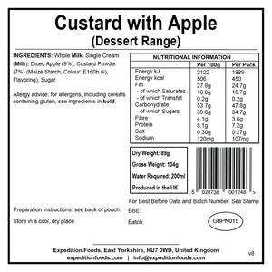 Custard with Apple (Breakfast/Dessert Range)