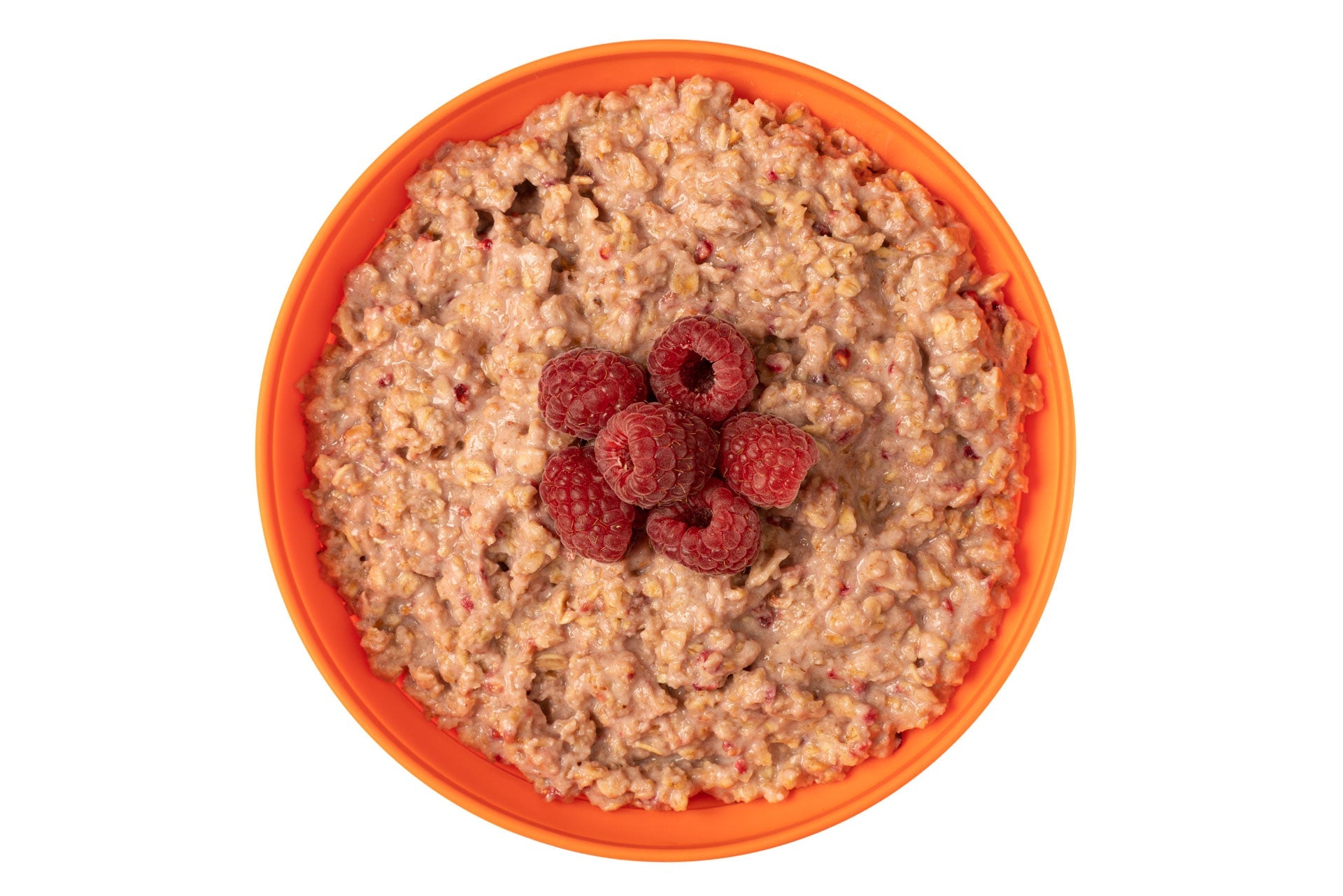 Müsli mit Himbeeren 